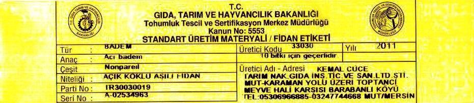 nonpareilelbademfidanısertifikası